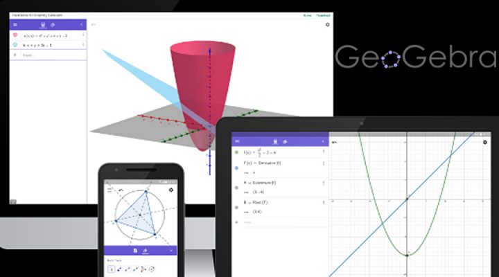 Kuvakaappaus GeoGebra-ohjelmasta